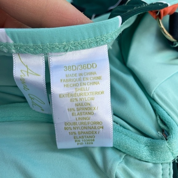 Anne Cole Women's Standard Underwire Tankini 38D/36DD slimming cottage core - Picture 8 of 9